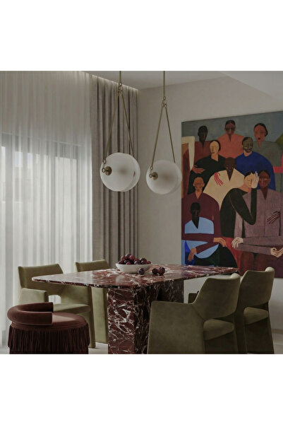 adomarmarblehandmadeandluxury Vişne Mermer Yemek Masası, Rosso Levanto Mermer...