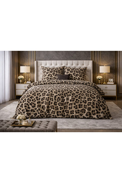 Sleeptime Lenjerie de pat single, microfibra, 2 piese, 140x200/220 cm – Classy Deep Panther Brown