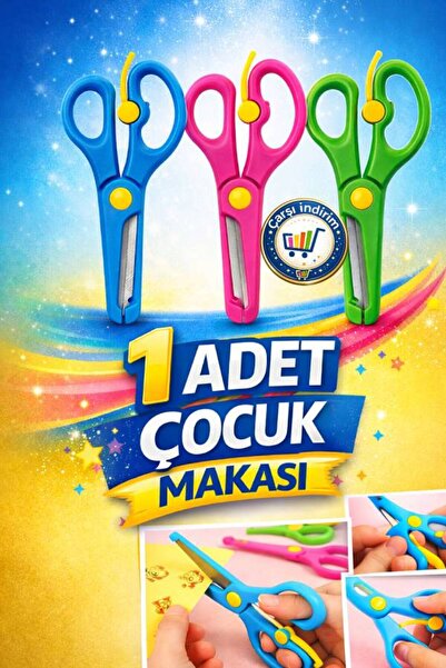 nistabolje Child Safety Scissors Blunt Tip Spring Plastic School Scissors Col...