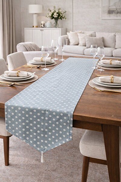 Arma House Alergăr din lenjerie de rață cu buline afumate