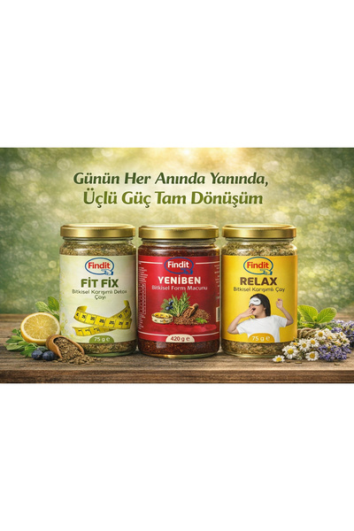 Findit Bitkisel Yaşam Serisi – Life Form Macun, Fit Fix Bitki Çayı ve Relax B...