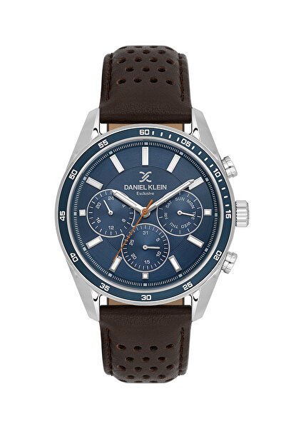 Daniel Klein Exclusive Dark Brown Leather Watch for Men DK.1.14221-6