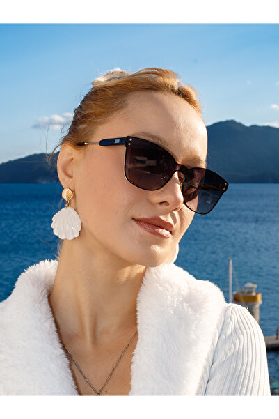 Angel Eyes Black Glass Rimless Uv400 Protection Women's Sunglasses Ae1873Colo5