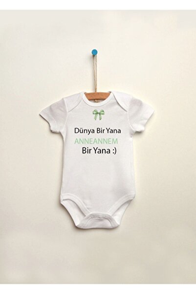 MODA بدلة أطفال قطنية 100% مطبوعة بعبارة 'العالم جنبًا إلى جنب، الجدة جنبًا إ...