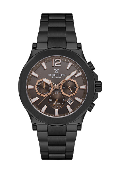 Daniel Klein Exclusive Black Stainless Steel Watch for Men DK.1.14216-5