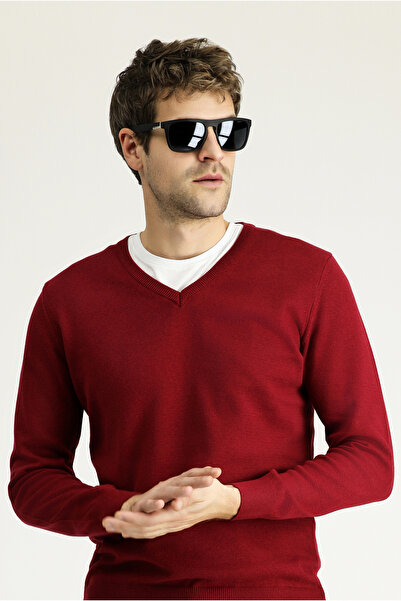Kiğılı V-Neck Regular Fit Cotton Knitwear Sweater