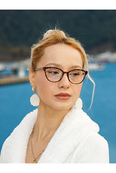 Angel Eyes Cat Eye Leopard Blue Light Protection Glasses Uv400 Protection