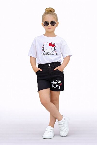 RAPAPA Set de pantaloni scurți de vară în stil Gabardine pentru fete Blyz+Sho...