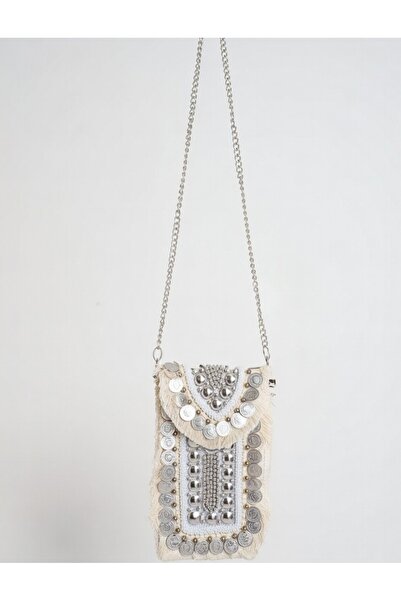 ARDSU Geantă boemă indiană, realizată manual, cu pietre și paiete brodate, st...