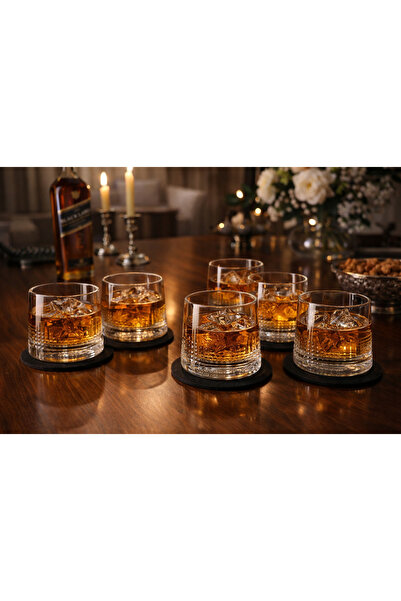 DİBA AVM viski Kokteyl Cam Bardağı 6lı Set 160 ml 360 Dönen Cam Bardağı 6lı S...