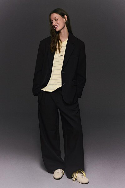 Bershka Çift kumaşlı hacimli pantolon