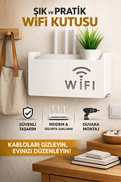 Redmina WİFİ SAKLAMA KUTUSU DUVARA ASILA BİLİR PLEKSİ MODEM VE SİGORTA SAKLAM...