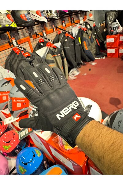 Motohat Motosiklet قفازات موتوركو نيرو المعتمدة وفقًا لمعيار EN 13594 (مقاومة...