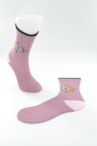 Ekinoks Paula Camera Patterned Girl's Socks