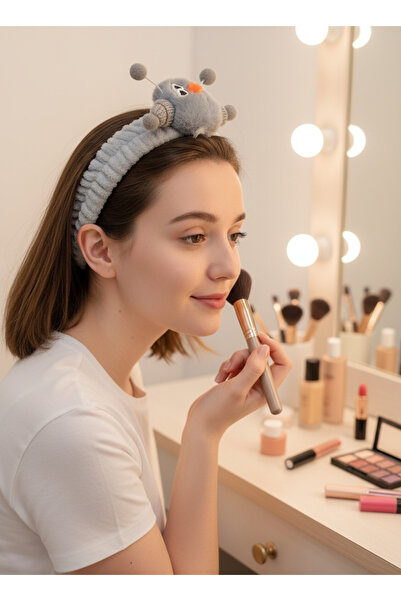 MYNAURA باندانا رمادية اللون للشعر والمكياج - موديل لطيف ومريح بأشكال متنوعة