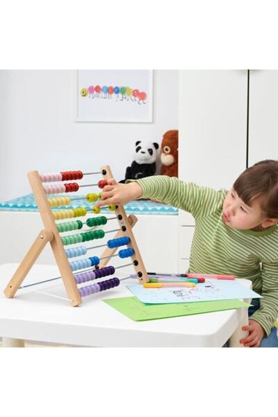 IKEA Underhalla Çok Renkli Eğitici Çocuk Abaküs 33 Cm