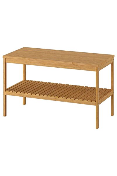 IKEA Έπιπλα μπάνιου RAGRUND Πάγκος MeridyenDukkan Bamboo, 77x37 εκ. Σκαμπό μπ...