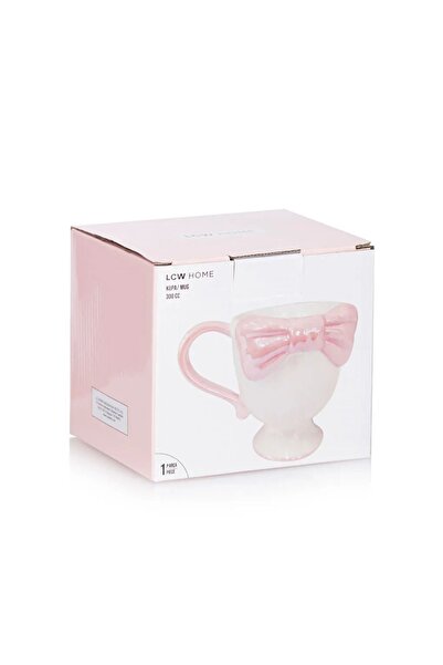 LC Waikiki LCW HOME Beyaz Fiyonk Desenli Seramik Kupa 300 Ml