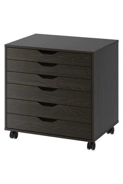 IKEA Keson, Çalışma Dolabı 67x66 cm, Venge Renk Tekerlekli Ofis Dolabı