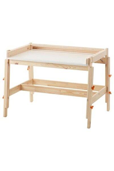 IKEA Flisat Çocuk Masası Huş, 92x67 cm, Ayarlanabilir Oyun-Aktivite-Çalışma M...