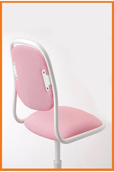 IKEA Örfjall Çocuk Çalışma Sandalyesi Beyaz Vissle Pembe