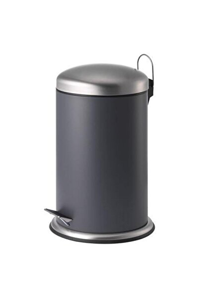 IKEA Mjösa Çöp Kutusu, Koyu Gri, 12 Lt Pedallı