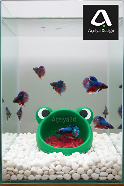 açelya3d Akvaryum Dekor Süsü Kurbağa Dekoru Mağara Oyuk Balık Saklanma Alanı ...