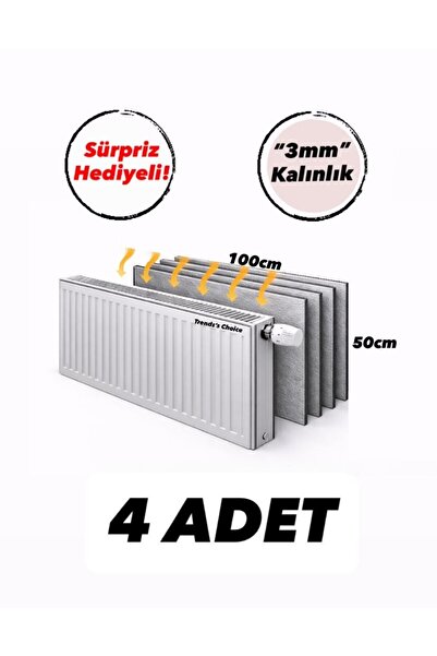 trends's choice 4 Adet Petek Arkası Isı Yalıtım Levhası Alüminyum Folyo 4 Rad...