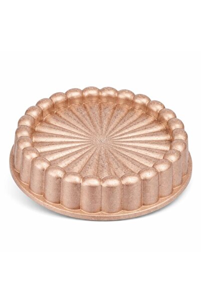 Laviss Granit Döküm Tart Kalıbı 26 cm Dilimli Turta Kek Kalıbı Rose Gold