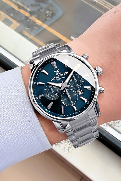 Daniel Klein ساعة يد رجالية أصلية، مقاومة للماء حتى 3 ضغط جوي، سوار من الفولا...