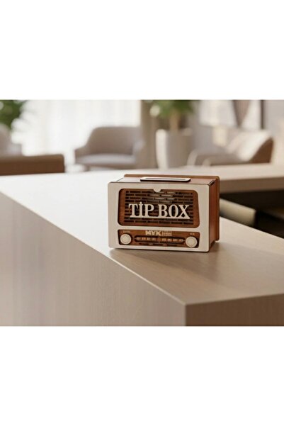 Genel Markalar Ahşap Radyo Tip Box Kutusu Kumbara Bahşiş Kutusu