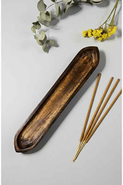 LEKUREN Kayık Tütsülük, Gerçek Kayın Ağacı, Dekoratif Tütsülük