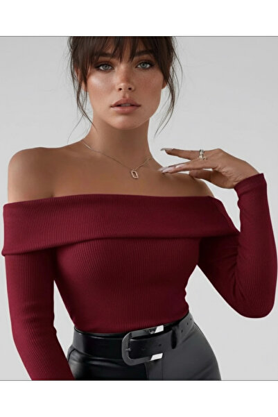 Be Best Bluză de damă Bordeaux cu guler Madonna BE165