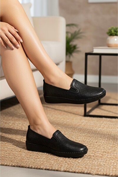 Ceylans Genuine Leather Inside Orthopedic Sole Women's Shoes Vb24N