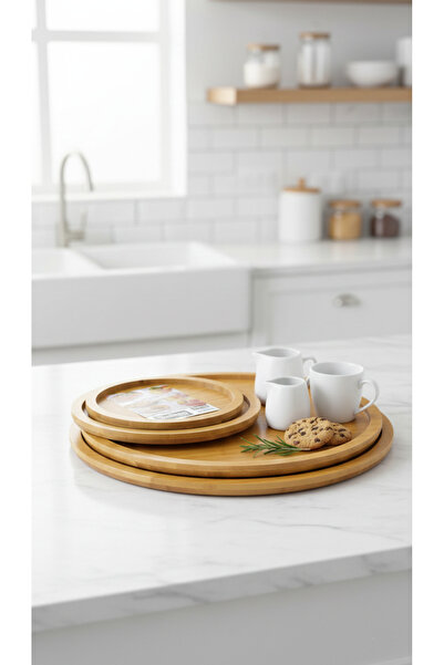 Hallac Dede Wooden 3-Piece Presentation Set Presentation Tray 6 Different Mod...