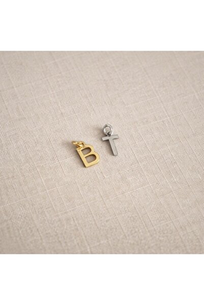 sirius jewelry 925 Gümüş | Ekstra Charm / Harf Kolye Ucu ( Taşsız )