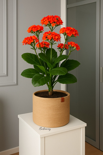 evdeucuz Doğal Jüt Halat Hasır Dokulu Dekoratif Bahçe Düzenleyici Saksılık | ...