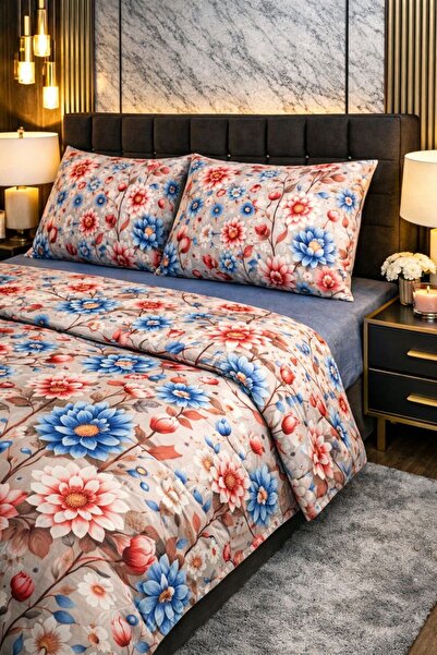 Madame Home Σετ κρεβατιού 5d με ελαστικά σεντόνια 200*220