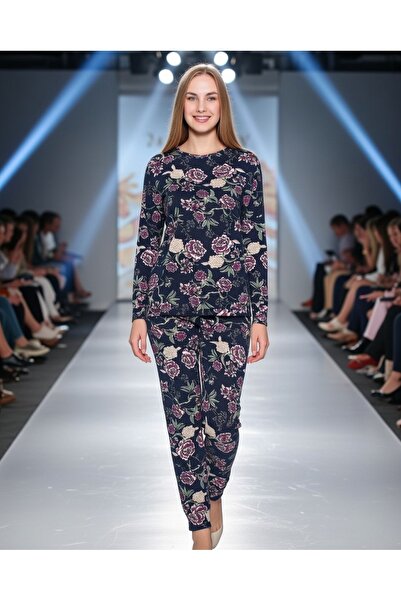 Aydoğan Дамски комплект пижама с дълъг ръкав от серията Pure Series Napoli