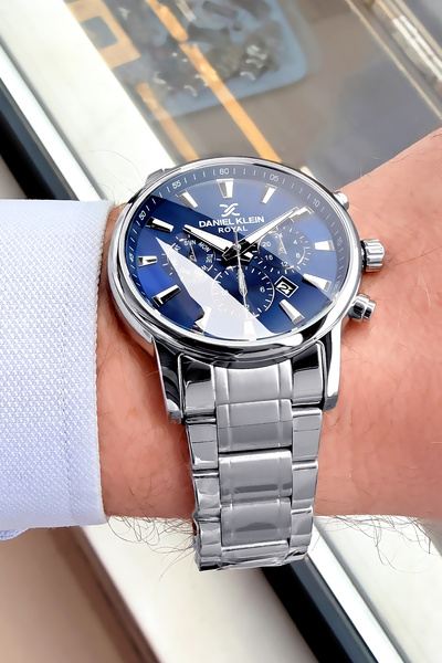 Daniel Klein Premium Erkek Kol Saati 3 Atm Su Geçirmez Gümüş Renk Çelik Kordo...