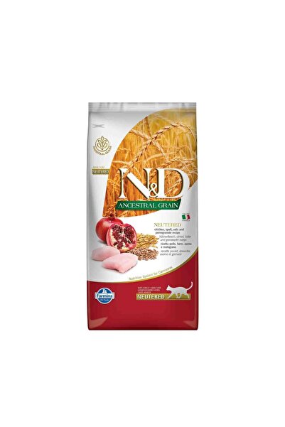 N&D Düşük Tahıllı Tavuklu ve Narlı Kısırlaştırılmış Kedi Maması 10 kg