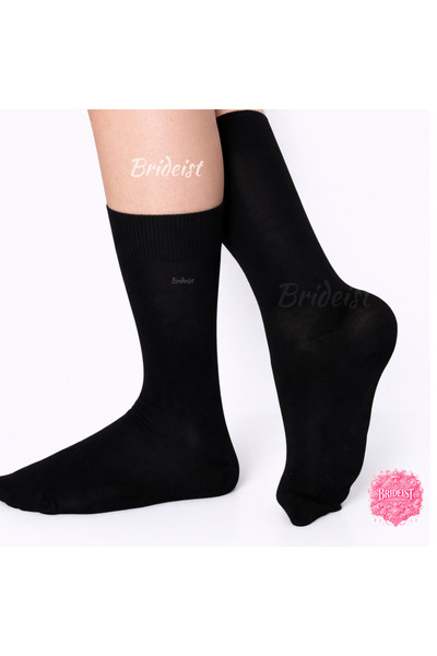 BRIDEIST WEDDING CO Men's 100% Bamboo Perfumed Socks |   Long Black Socks | S...