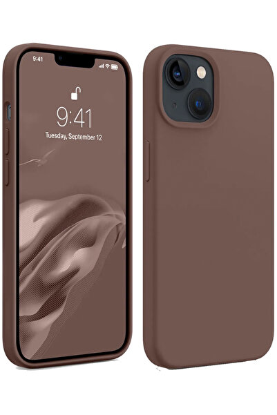 Marselit iphone 15 Uyumlu Premium Lansman Liquid Silikon Kılıf İçi Kadife-Kah...