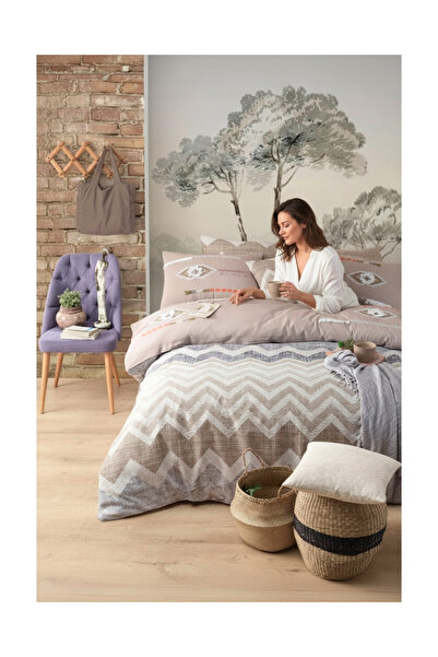 CzyLife Double Duvet Cover Set |   Easy to Iron |   Embroidered |   Beige |  ...