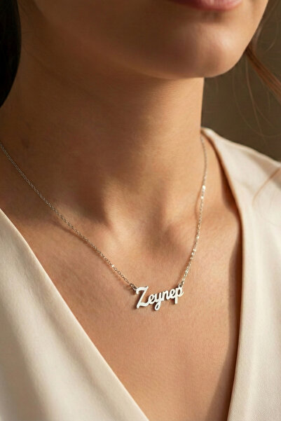 Modafadır 925 Ayar Gümüş Kişiselleştirilebilir İsimli Gümüş Kolye