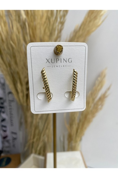 BusradanDesign أقراط مطلية بالذهب من Xuping