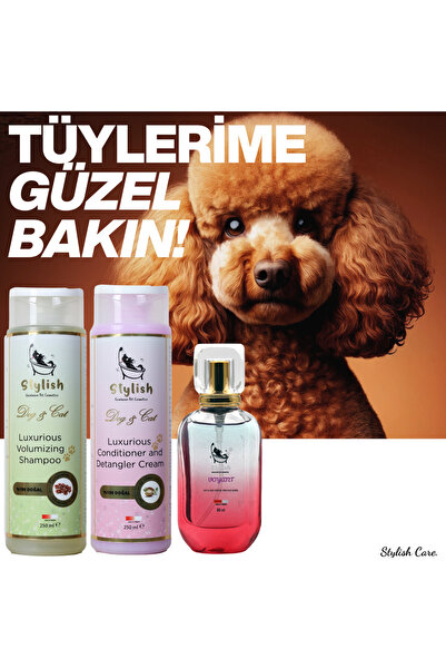 Stylish exculusive pet cosmetics POODLE BAKIM KÜRÜ 3'LÜ SET