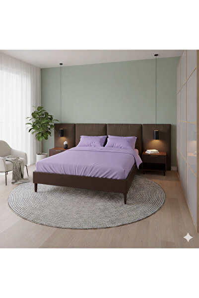 Zarif Home Комплект простирадл з натуральної бавовни з гумкою - (фіолетовий) ...