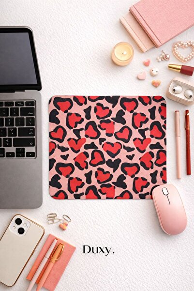 Duxy Mouse Pad με σχέδιο λεοπάρ, 23x19 εκ., αντιολισθητική βάση, άνετο και μα...