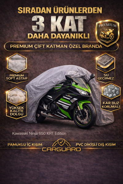 CarGuard غطاء خيمة من القماش المشمع للدراجات النارية Kawasaki Ninja 650 Krt E...
